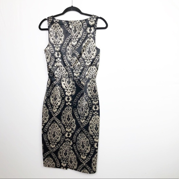 MOSCHINO jeans cream and black shift graphic print dress - Picture 7 of 8